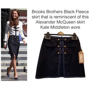 NWT Brooks Brothers Black Fleece Skirt